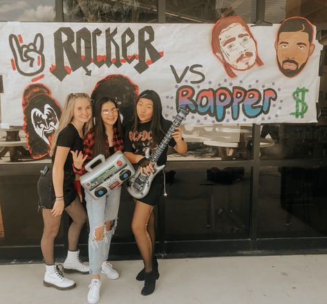 Rockstar Vs Rapper Spirit Week, Rapper Day Spirit Week, School Spirit Week, Spirit Week Outfits, Spirit Week, Senior Year, School Spirit, Kpop Outfits, Rappers