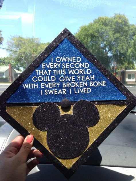 Mickey Mouse Graduation, Grad Cap Ideas, Teacher Graduation Cap, Grad Cap Decorated, High School Graduation Cap, Teacher Graduation, Grad Cap Designs, Graduation Party Diy, Diy Graduation Cap