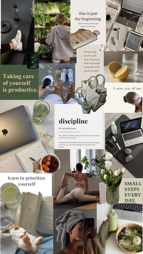 Vision Board Collage, Board Collage, Vision Board Themes, Dream Big Work Hard, Vision Board Examples, Fitness Vision Board, Board Wallpaper, Vision Board Wallpaper, Best Version Of Myself