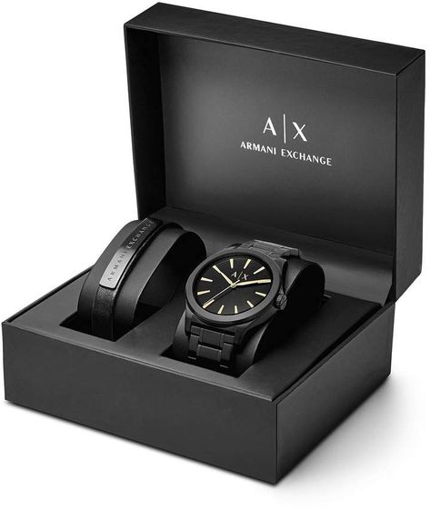 AX Armani Exchange Men's Analog Bracelet Watch & Leather Strap Set Watch Leather Strap, Luxury Gifts For Men, Boys Watches, Presents For Men, Birthday Gifts For Boys, Mens Accessories Jewelry, Birthday Gifts For Boyfriend, Romantic Gifts, Gift Ideas For Men