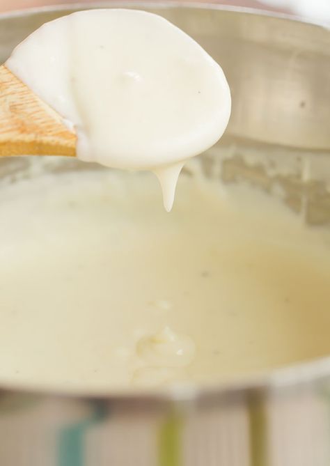 The BEST Béchamel Sauce | browneyedbaker.com Bechemel Sauce, Savoury Sauces, Mother Sauces, Bechamel Sauce Recipe, Brown Eyed Baker, Mornay Sauce, Béchamel Sauce, Seafood Lasagna, Pasta Alfredo