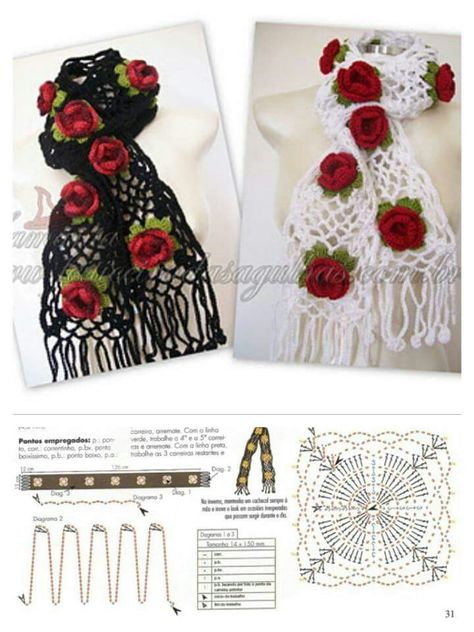 Crochet Flower Scarf, Crochet Shawl Diagram, Scrap Yarn Crochet, Crocheted Shawl, شال كروشيه, Crochet Stitches Guide, Crochet Poncho Patterns, Crochet Shawls And Wraps, Crochet Simple