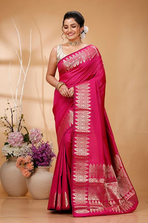 Silk saree gown