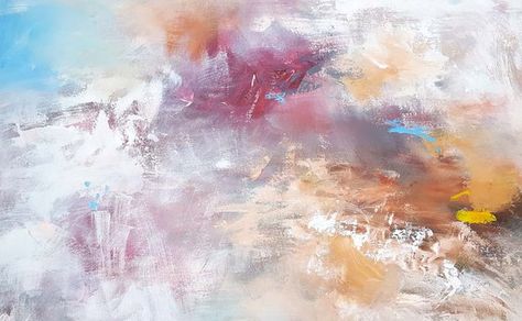 Color Abstract Painting, Joy Painting, Large Abstract Canvas, Color Abstract, Present Moment, Linen Canvas, Painting Edges, Abstract Canvas Art, Large Painting