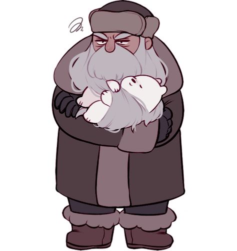 Ice Bear We Bare Bears Human, Ice Bear And Yuri, We Bare Bears Isaac X Tom, We Bear Bears Drawing, Ice Bear Fanart, The Bear Fanart, We Bare Bears Art, We Bare Bears Fanart, Bear Fanart