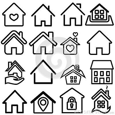 house-icon-vector-set-house-vector-illustration-sign-home-symbol-homepage-logo-web-sites-mobile Home Symbol, Support Logo, House Icon, House Window, Personal Identity, House Vector, Image Icon, Home Icon, Badge Design