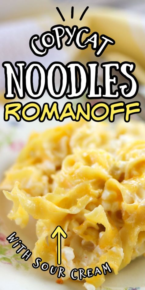 Noodles With Sauce Easy Recipes, Sour Cream Egg Noodles, Baked Egg Noodle Recipes, Comfort Noodle Recipes, Homemade Pasta Dishes Dinners, Noodles With Cheese Sauce, Egg Noodle Sauce Recipe, Noodles Romanoff Recipe Betty Crocker, Medium Egg Noodle Recipes