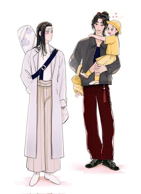 Hualian Modern Au Fanart, Modern Wangxian, Wangxian Modern, Wangxian Fanart, Mdzs Wangxian, Scum Villain's Self-saving System, Letting Go Of Him, The Grandmaster, Heaven's Official Blessing