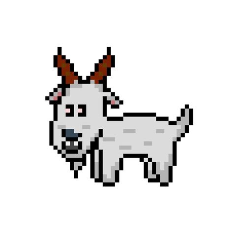 Goat Pixel Art, Pixel Art, Goats, Moose Art, Animals, Quick Saves, Art