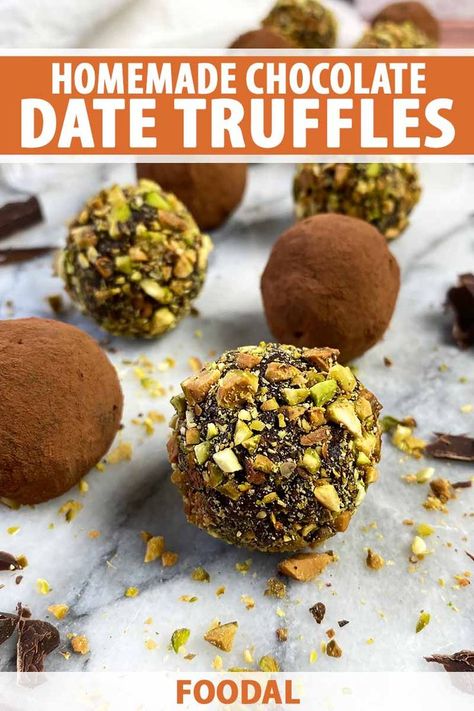 Date Truffles, Grilled Cheese With Tomato, Simple Treats, Vegan Truffles, Muffin Papers, Truffles Recipe, Vegan Party, Shredded Brussel Sprouts, Roasted Walnuts