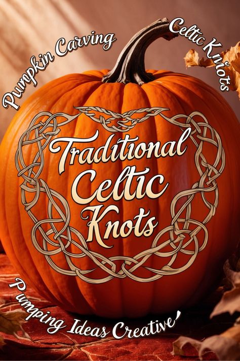 Add an intricate touch to Halloween with traditional Celtic knot pumpkin carvings! Discover creative ideas for carving timeless, woven designs that capture the beauty of Celtic art and bring elegance to your decor. Perfect for a unique and culturally inspired display. #CelticPumpkin #KnotCarving #HalloweenDecor Pumpkin Carving Ideas Creative, Creative Pumpkin Carving Ideas, Unique Pumpkin Carving Ideas, Pumpkin Stands, Circus Characters, House Silhouette, Creative Pumpkin Carving, Pumpkin Carving Designs, Diy Water Bottle