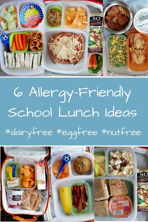 Mamacado: 6 Allergy-Friendly School Lunch Ideas and Giveaway Gfdf Recipes, Dairy Free Recipes For Kids, Dairy Free Lunch, Allergen Free Recipes, Dairy Free Snacks, Gluten Free Kids, Kid Snacks, School Lunch Ideas, Gluten Free Lunch