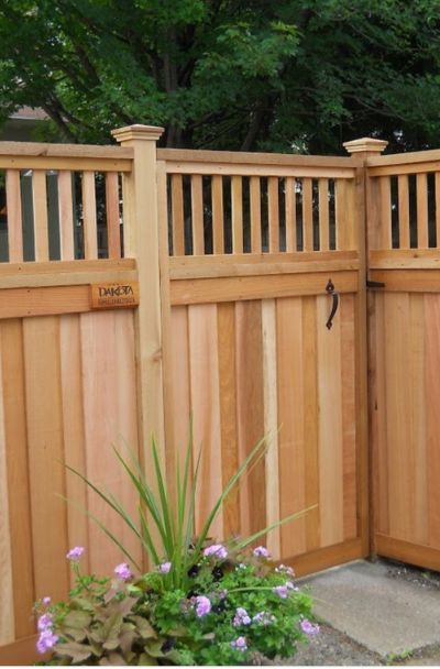 Privacy Fence Ideas, Wood Privacy Fence, Wood Fence Design, Modern Fence Design, Privacy Fence Designs, Types Of Fences, Cottage Grove, Front Yard Fence, Privacy Fences