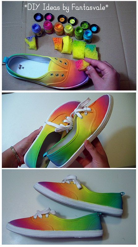 Tie-Dye effect rainbow shoes without tie-dye Project by Fantasvale www.youtube.com/Fantasvale #rainbow #shoes #diy #CRAFTING #Fantasvale Rainbow Shoes Diy, Sharpie Art On Shoes, Diy Painted Canvas Shoes, Pride Shoes Diy, How To Paint Canvas Shoes, Painted Shoes Diy Easy, Diy Shoe Painting Ideas, Baby Sling Diy, Diy Tie Dye Shoes