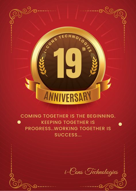 Happy 19th Anniversary!!! Thank you for being part of our company’s success over the years. We greatly appreciate and value your hard work and success. #anniversary #happyanniversary #companyanniversary #CompanyAnniversaryCelebration #anniversarycelebration #HappyAnniversary2Us 🙌 Happy 19th Anniversary, Anniversary Post, 19th Anniversary, Company Anniversary, Anniversary Celebration, Happy Anniversary, Hard Work, Work Hard, Over The Years