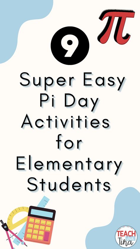 Have a fun Pi Day in your elementary classroom with these fun and easy to implement Pi Day Actvities. Pi Day For Elementary Students, Easy Pi Day Activities, Pi Day Kindergarten, Pi Day Activities Kindergarten, Pi Day Elementary Activities, Pi Day Activities 4th Grade, Pi Day Ideas Math Art Projects, Pi Day Games, Pi Day Ideas