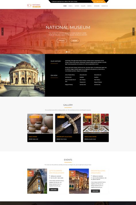 The Museum - Responsive WordPress Theme is a theme specifically designed for creating websites for museums, art galleries, exhibitions, and cultural institutions. It offers a range of features and customization options to showcase artwork, exhibits, events, and other museum-related content. Dermatologist Recommended Skincare, Construction Architecture, Gallery Website, Website Template Design, Hotel Booking, Custom Website Design, History Art, Admin Panel, Custom Website