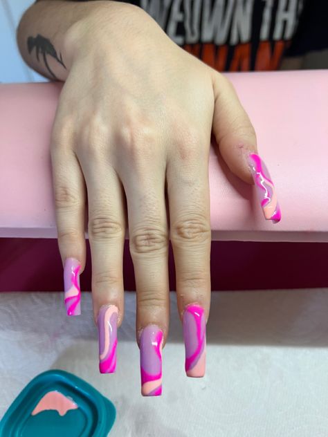 @clawsbylils on instagram!!! Pink Swirl Nails, Swirl Nails, Pink Swirls, Swirl, Nails, Pink, On Instagram, Instagram