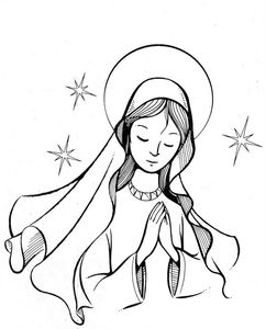 Immaculate Conception Clipart Image Catholic Coloring Pages, Saint Coloring, Catholic Homeschool, Catholic Crafts, Heart Coloring Pages, Religious Crafts, Faith Formation, Catholic Kids, Lady Of Fatima