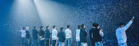 Blue Cover Photo Facebook Aesthetic, Seventeen Blue Header, Seventeen Banner Twitter, Seventeen Notion Header, Seventeen Landscape Photo, Seventeen Landscape Wallpaper, Blue Header Kpop, Seventeen Blue Icon, Seventeen Group Photo Landscape