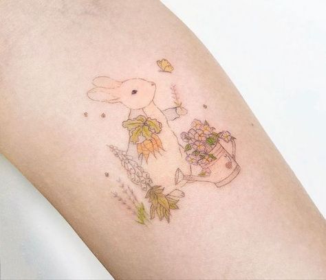 Tattoo Cottagecore, Cottagecore Tattoo Ideas, Cottage Core Tattoos, Cottagecore Tattoos, Fairytale Tattoo, Cottagecore Tattoo, Soft Tattoo, Tiger Tattoos, Tattoo Machine Tattoo