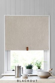 Linen Look Blackout Roller Blind Linen Blind, Blinds For Windows Living Rooms, Cortina Roller, Modern Blinds, Bedroom Blinds, Blackout Roller Blinds, Kitchen Blinds, Buy Linen, Blackout Blinds