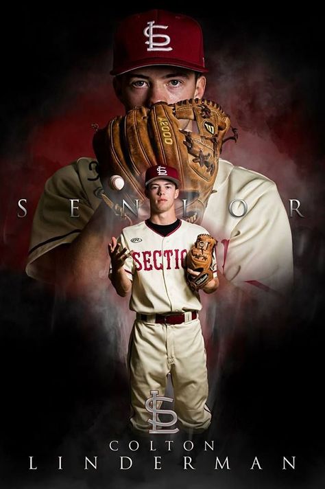 Senior Baseball Banners Baseball Composite Photography, Baseball Senior Posters, Baseball Game Photography, Baseball Sliding Pictures, Football Senior Banner Poses, Baseball Pictures With Fire, Senior Baseball Banner Ideas, Senior Picture Ideas For Guys Baseball Pitcher, Baseball Senior Photoshoot