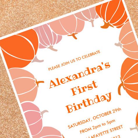 $2.77 | Halloween 1st birthday invitations pink pumpkin - halloween, 1st birthday, pumpkin, pink orange baby girl cute, our little pumpkin, for kids first, october, gender neutral turning one pumpkins, autumn, fall 1st Birthday Pumpkin, Birthday Invitations Pink, Scary Halloween Invitations, Halloween Invitations Kids, Birthday Pumpkin, Halloween First Birthday, Halloween 1st Birthdays, Invitations Pink, Pumpkin Invitation