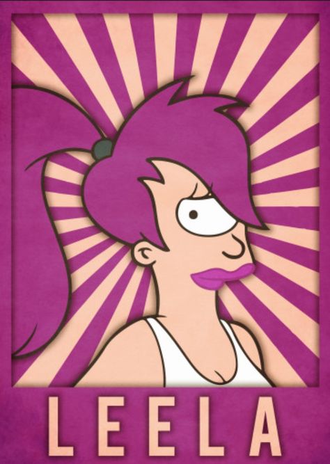 Turanga Leela, Futurama Leela Futurama, Futurama Characters, Futurama Bender, Simpsons Drawings, Matt Groening, Tattoo Style Drawings, Canvas Painting Designs, Futurama, Cartoon Tv