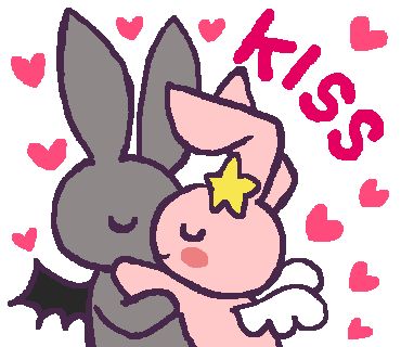 Angel Bunny, Bunny Lovers, My Angel, Angel And Devil, Love My Boyfriend, Line Sticker, Cute Creatures, What’s Going On, Creature Art