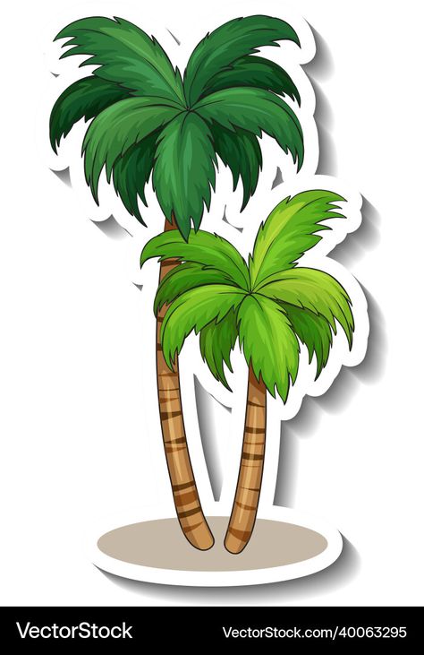 Palm Tree Clipart, Cow Cartoon Images, Palm Tree Sticker, Lilo En Stitch, Safari Invitations, Photo Cake Topper, ليلو وستيتش, Tree Sticker, Happy Birthday Printable