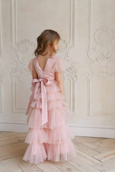 Unique Flower Girl Dresses, Champagne Flower Girl, Flower Girl Dress Tulle, Blush Flower Girl Dresses, Birthday Party Dresses, Boho Flower Girl, Child Dress, Tulle Flower Girl Dress, Pink Flower Girl Dresses