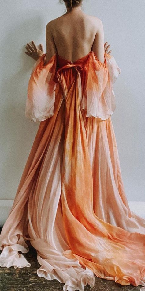 15 Colored Wedding Dresses To Make You A Stylish Bride Off Color Wedding Dress, Alternate Color Wedding Dresses, Alternative Bridal Dresses, Nonconventional Wedding Dress, Peach Color Wedding Dress, Colored Beach Wedding Dress, Unique Colorful Wedding Dresses, Colorful Bridal Gown, Unique Color Wedding Dresses