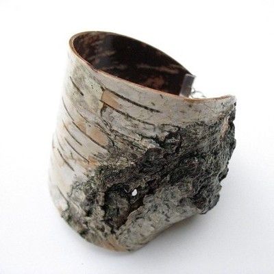 Bark Jewelry, Organic Jewelry, Wood Bracelet, Birch Bark, Wooden Ring, Arm Cuff, Wooden Rings, Contemporary Jewellery, Wood Jewellery