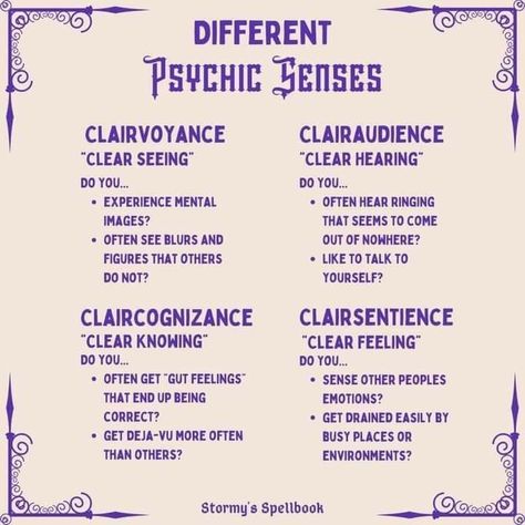 Clairvoyant Psychic Abilities, Psychic Senses, Psychic Development Learning, Spiritual Psychology, Spiritual Awakening Signs, Witch Spirituality, Magic Spell Book, Spiritual Journals, Wiccan Spell Book