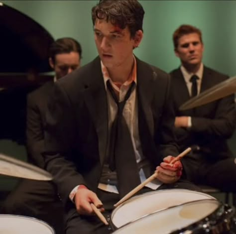 Whiplash Cinematography, Miles Teller Whiplash, Drums Aesthetic, Whiplash Movie, Austin Stowell, J K Simmons, Damien Chazelle, Duo Costumes, Indie Film