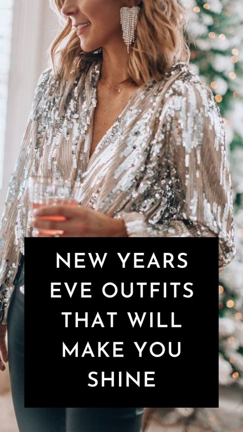 New Year's Party Outfit, New Years Eve Dress Classy Plus Size, New Year Eve Dress Ideas, New Years Eve Concert Outfit, New Year Home Party Outfit, New Years Brunch Outfit, January Party Outfit, New Years Concert Outfit, Sparkle New Years Outfit