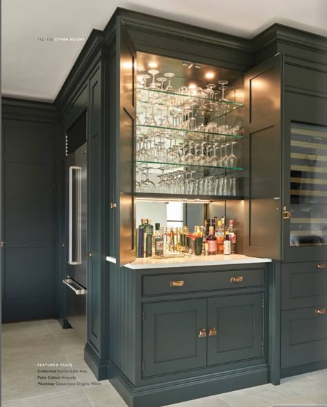 Built In Bar Nook In Living Room, Media Wall With Drinks Cabinet, Drinks Cabinet Large, Sideboard Bar Ideas, Giant Drinks Cabinet, Cottage Drinks Cabinet, Wine Fridge Bar, Drinks Cabinet Antique, Alcohol Cabinet