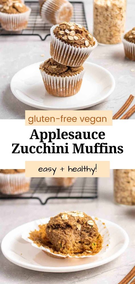 Applesauce Muffins Vegan, Vegan Apple Sauce Muffins, Zucchini Applesauce Muffins, Vegan Applesauce Muffins, Zucchini Applesauce, Zucchini Oatmeal Muffins, Zucchini Muffins Vegan, Vegan Applesauce, Cole Recipes