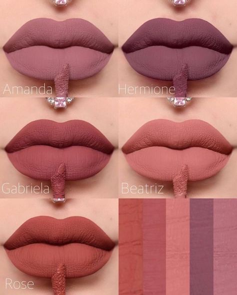 Nude Lipstick Shades, Mac Lipstick Shades, Matte Lipstick Shades, Matte Nude Lipstick, Makeup Order, Lipstick Kit, Beautiful Lipstick, Lip Makeup Tutorial, Batons Matte