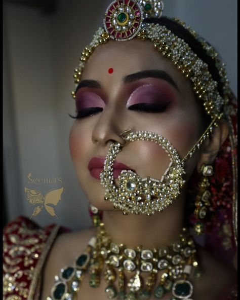 Facial Jewelry, Bridal Nath, Large Nose, Bridal Foot Jewelry, Nath Nose Ring, Amrita Rao, Marathi Bride, Pub Wedding, Indian Bride Makeup