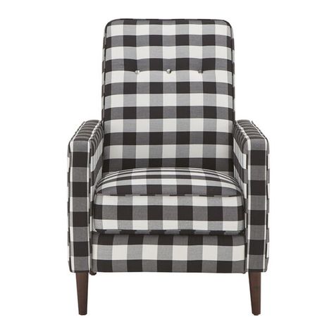 HomeHills Gorman Black and White Buffalo Check Plaid Arm Chair 22E852-1 | Bellacor Plaid Accent Chair, Buffalo Check Chair, Button Tufted Chair, Plaid Chair, Tufted Arm Chair, Tufted Chair, Buffalo Check Plaid, Door County, Gray Bedroom