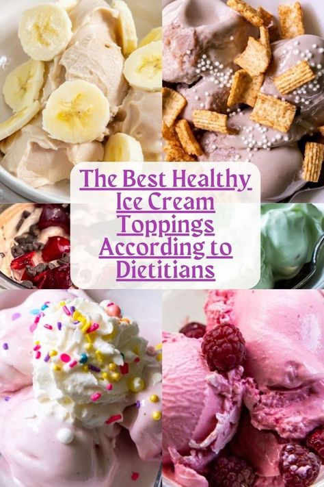 Registered Dietitians dish out their favorite healthy ice cream toppings in this post to help you make more informed choices. Did any of your favorites make the list? Healthy Ice Cream Toppings, Protein Ice Cream, Ice Cream At Home, Homemade Ice Cream Recipes, Healthy Ice Cream, Ice Cream Toppings, Frozen Treat, Homemade Ice, Homemade Ice Cream