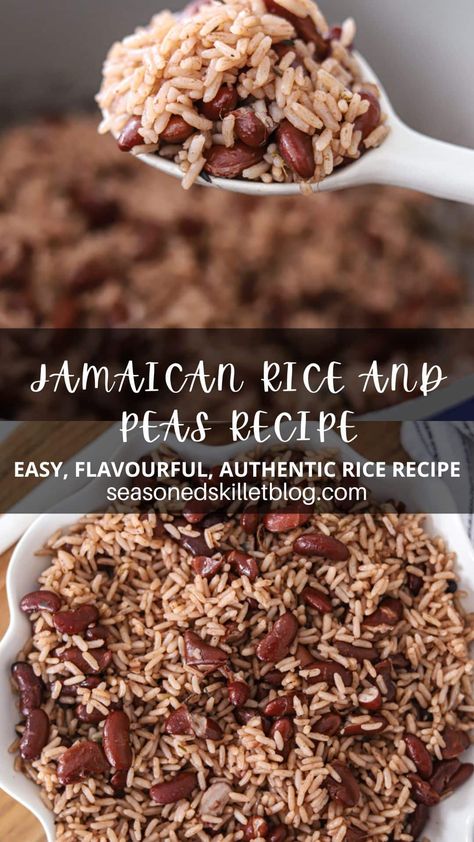 Authentic Rice And Peas Jamaican, Stew Peas And Rice Jamaican, Rice And Beans Recipe Jamaican, Jamaican Spinach Recipe, Jamician Rice And Peas, Red Pea Soup Jamaican, Rice And Peas Jamaican Canned Beans, Jamaican Red Beans And Rice Recipe, Jamaican Rice And Peas With Canned Beans