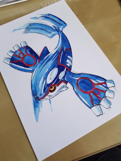 Pokemon Kyogre Art, Legendary Pokemon Drawings Sketches, Kyogre Tattoo, Legendary Pokemon Sketch, Legendary Pokemon Drawings, Kyogre Art, Pokemon Kyogre, Kyogre Pokemon, Latios Pokemon