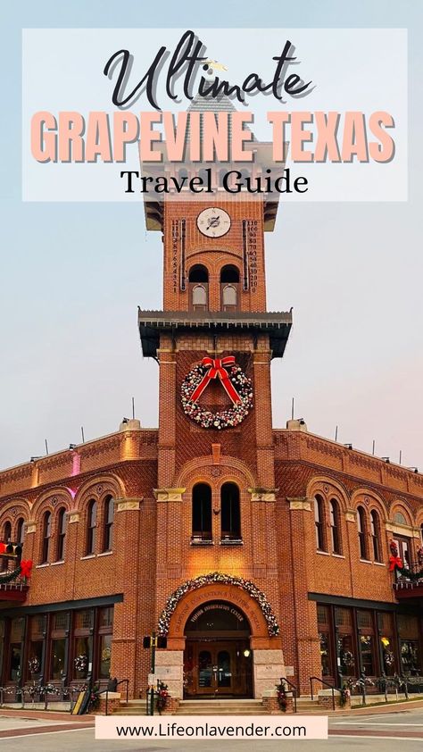 Looking for things to do in Grapevine, Texas? This guide will help you explore all the great attractions and restaurants this charming town has to offer. Whether you're looking for a relaxing weekend getaway or a fun-filled family vacation, Grapevine is sure to please! Grapevine Tx Things To Do, Things To Do In Grapevine Texas, Grapevine Texas Things To Do, Great Wolf Lodge Grapevine Texas, Cute Town, Texas Travel Guide, Dfw Airport, Texas Trip, Grapevine Texas