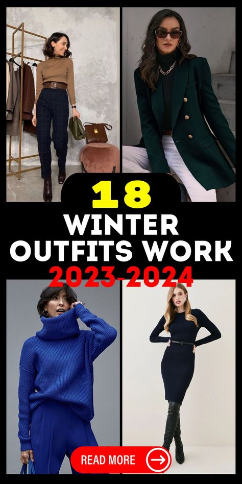 Winter Outfits Work 2023 – 2024 18 Ideas Winter Looks For Women 2023, Cold Winter Office Outfits Women, Winter Dressing Style For Women, Cold Winter Outfits 2023 Trends, Fashion Outfits Winter 2023 2024, Work Outfits Women 2023 Winter, Stylish Outfits For Winter 2023, Winter Styles For Women 2023, Outfits Winter 2023/2024