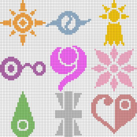 Digimon Crests, Cross Stitch Sampler Patterns, Perler Creations, Overwatch Comic, Create This Book, Perler Bead Templates, Hama Bead, Pix Art, Bead Sprite