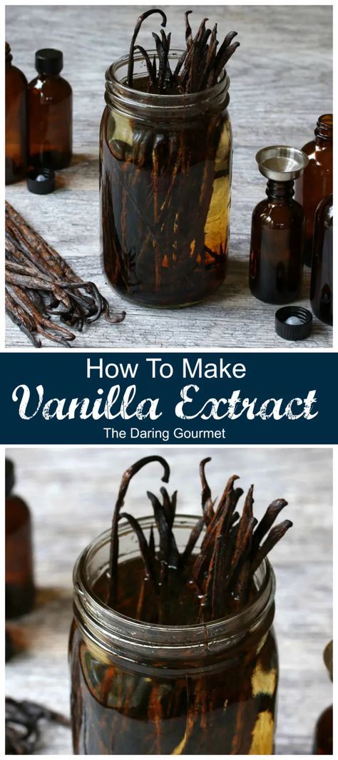 How To Make the BEST Vanilla Extract Diy Vanilla Extract, Make Your Own Vanilla, Diy Extracts, Make Perfume, Diy Vanilla, Make Vanilla Extract, Vanilla Extract Recipe, Homemade Vanilla Extract, Homemade Vanilla