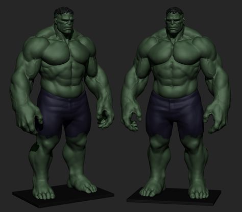 ArtStation - HULK , kim tae-hyun Gladiator Hulk, Anatomy Sculpture, Drawing Ideas List, Digital Sculpting, Man Games, Standing Poses, Anatomy Reference, Character Modeling, Zbrush